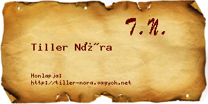 Tiller Nóra névjegykártya