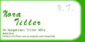 nora tiller business card